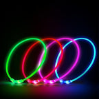 LED Dog Collar, Rechargeable Light Up Dog Collars,IP67 Waterproof Dog Lights for Night Walking，Adjustable, Reusable Safety Necklace for Small Medium Large Dogs (Green)