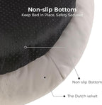 Cat Bed for Indoor Cats,Round Cat Bed for Small Pets,Washable Pet Bed with Non-Skid Bottom,Pet Bed for Puppy and Kitty,19 Inches,Grey