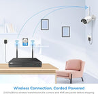 [Wireless Pro, 100ft Range] Hiseeu Wireless Security Camera System, Expandable 16CH 4K NVR, 4Pcs 3MP Night Vision WiFi Cameras Home Surveillance Outdoor, Motion Detection, 1TB HDD, One-Way Audio