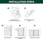 FXW Rollick Dog Playpen with Anchor Kit (Pack of 4) – 32 Inch 8-Panel Dog Pen for Medium & Large Dogs, Stable & Safe Indoor/Outdoor Play│Patented