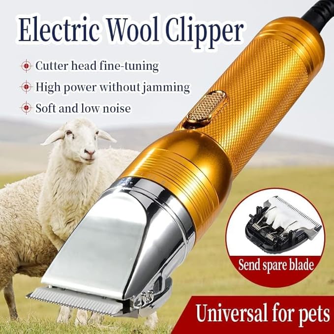 Electric Professional Dog Grooming Clippers, Powerful Sheep Shears Pet Grooming Clippers for Heavy Duty Hair,Horses Cat Farm Livestock Fur Carpet Trimmers Shaver for Thick Coats