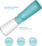 Portable Dog Water Bottle - Foldable Dog Water Dispenser | Leak Proof & Food Grade Plastic Travel | Pet Water Bottle for Cat Outdoor Walking Hiking Travel（US） (Blue, 19oz)
