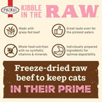 Primal Kibble in The Raw, Freeze Dried Cat Food, Beef, Scoop & Serve, Made with Raw Protein, Whole Ingredient Nutrition, Crafted in The USA, Dry Cat Food, 64 Ounce (4 lb) Bag