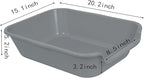 2 Pack Extra Large Dog Litter Box Pan Tray (ABS Material), Low Entry Jumbo Senior Litter Boxes for Multiple Kitten Big Cats, Pet Safe Indoor Dog Potty (Dark Gray, 20" L x 15" W)