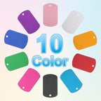 MECCANIXITY Blank Dog Tags Rectangle Blank Aluminum Blank Keychains Laser Engraving Blanks ID Name Tag Metal Personalized Pet Tags for DIY Crafts Silver, 300 Pack