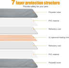 RIOGOO Pet Heating Pad, Upgraded Electric Dog Cat Heating Pad Indoor Waterproof, Auto Power Off (S 17.5"x 14", Grey)