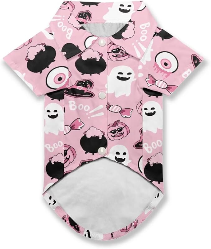Halloween Dog Shirt for Small Dogs Ghost Dog Clothes Soft Breathable T-Shirts Halloween Outfit Party Cosplay Supplies for Pet Puppy Cat Pullover Clothes Comfortable & Easy to Wear