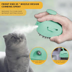 Cat Steam Brush for Shedding, 4 in 1 Rechargeable Steam Brush for Cats and Dogs, Anti-Static, Massage, Cleaning, Shedding & Combing All In One!