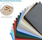 AUDWUD Silicone Waterproof Pet Feeding Mats,Anti Slip Bowl Pad, Dog Mat for Food and Water