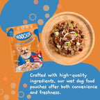 MOOCHIE Grain Free Small Dogs Wet Dog Food - Boost Immune - Duck, Cranberry & Goji Berry - No Artificial Flavors or Preservative - 12 x 3 oz Pouch