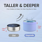 Insulated Dog Water Bottle with Travel Bowl, Dog Lover Gift, Portable Water Bottle Dispenser, Accessories for Car, Hiking, Camping, Outdoor, Leak-Proof, Detachable (Aurora Blue)