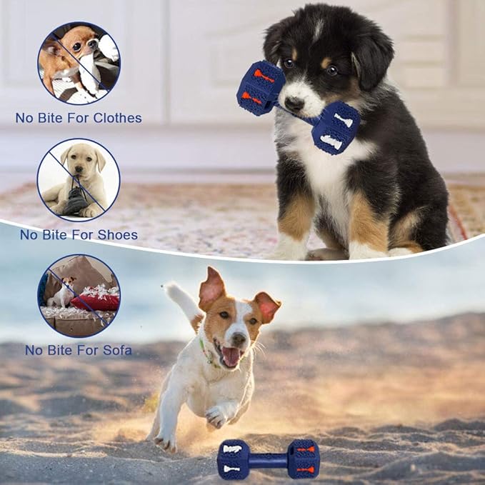 Dog Chew Toys for Aggressive Chewers,Food Grade Non-Toxic Dental Pet Toy,Tough Durable Indestructible Dog Toys for Small Dogs.Blue（8IB-15IB）