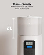 PETLIBRO Automatic Cat Feeder, 6L Auto Pet Cat Dry Food Dispenser with Clog-Free Design, Low Food LED Indication, 0-50 Portion Control for 1-6 Meals Daily, 10s Voice Recorder for Small & Medium Pets