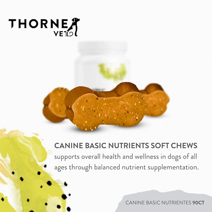 ThorneVET Canine Basic Nutrients – Multivitamin Support for Dogs, 90 Soft Chews