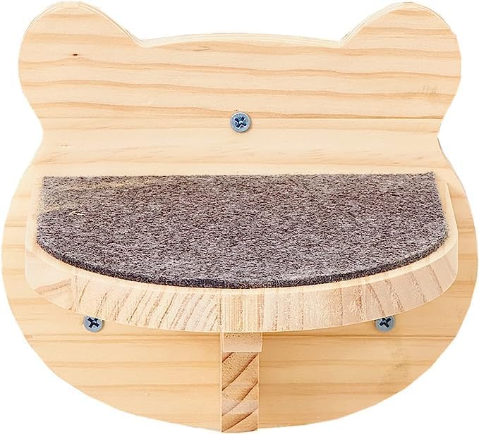 Cat Stairs Ladder for Wall (Pack of 3)-Solid Wood Cat Shelves, Widen Cat Climbing Steps for Wall Mounted Cat Furniture,Perches, Hammock Bed Indoor,8.3x4.0x4.5 inches