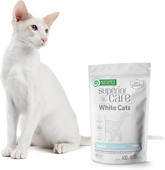 Nature's Protection Dry Cat Food - Adult Light Coated Cat Hard Kibble, Grain-Free Healthy Nutrition Indoor & Outdoor Hairball Care for Cats, 14.11 oz Bag