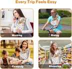 Dog Sling Carrier - Dog Sling for Small Dogs up to 10 lbs, Dog Carrier Sling with Adjustable Safety Strap & Buckle,Portable Dog Slings for Travel, Hands Free Cat Sling (Daisy)