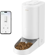 MOVA PF10 Pro Automatic Cat Feeder, 3.4L Cat Food Dispenser with Stainless Steel Weighing Bowl, APP Control Remote Feeding, Detachable for Easy Clean, Dual Power Supply Pet Feeder for Cats Dogs