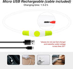 Light Up Dog Collars, USB Rechargeable Dlitk LED Dog Collar 1 Count, TPU Cuttable Size Glow Collar for Dogs, Dog Collar Light, Please Do Not Use Fast Charging (Green+Blue)