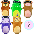 Jalousie 5 Pack Tough Plush Animal Dog Toys Assortment Value Bundle Dog Squeaky Toys Assortment Puppy Pet Mutt Dogs Toy Squeak Toy for Snall Medium Large Breeds (6 Pack Surprise Mix)