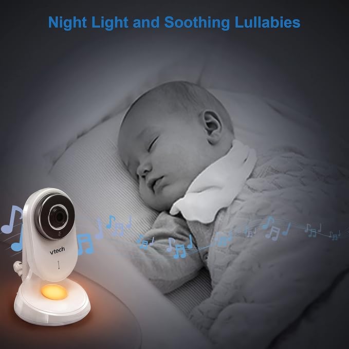 VTech VM818HD Baby Monitor, 5" 720p Screen, Night Light, 110-degree Wide-Angle True-Color DayVision, HD No Glare NightVision, 1000ft Range, 2-Way Talk, Secure Transmission No WiFi