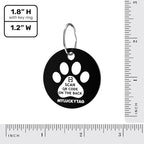 MYLUCKYTAG QR Code Stainless Steel Personalized Dog ID Tag, Engraved Dog Collar Tag, Digital Pet Profile, Pet Location Alert Email