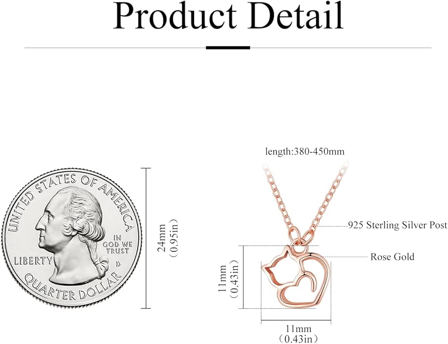 925 Sterling Silver Dog Paw Cat Panda Necklace for Women Cute Dainty Animal Pendant Necklace Gifts for Cat Mom Animals Lover…