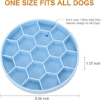 Pawow Slow Feeder Dog Bowls, Silicone Dog Bowl with Suction Cups, Non-Slip Pet Slow Feeder for Small Medium Large Breed, Anti Gulping&Dishwasher Safe, Reduces Boredom Pet Feeding Bowl(Blue)