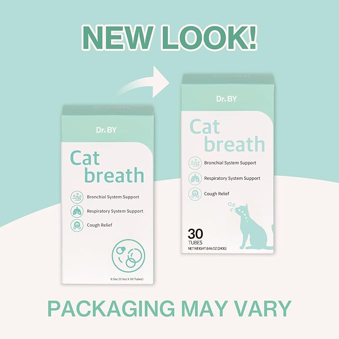 Doctor By Cat Breath Bronchial Supplements Cat Sneezing Treatment Asthma Cold Cough Nose Relief Respiratory&Immune Support with TF-343-30 lickable Formula Individually Packaged, Chicken (1 Pack)
