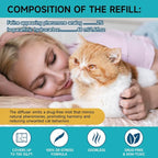 Cat Calming Diffuser - Cat Pheromones Calming Diffuser for Cat Anxiety Relief 6-in-1 Cat Pheromone Diffuser Kit with 2 Diffuser + 4 Refill 48ml Vial - 120 Days Pheromone Diffuser to Calm Cats