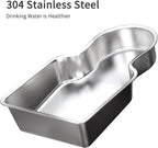 RIZZARI Stainless Steel Pet Water Feeder: 9L Automatic Leak-Proof Gravity Dispenser for Cats Dogs Indoor Outdoor Use（Black Without Filter,9L）