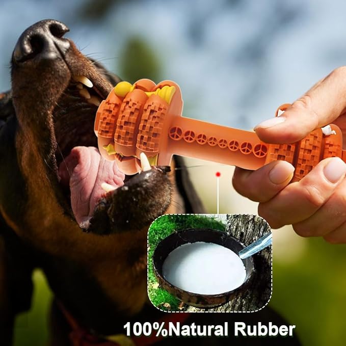 Dog Chew Toys for Aggressive Chewers,Food Grade Non-Toxic Dental Pet Toy,Tough Durable Indestructible Dog Toys for XSmall Dogs.Orange（5IB-8IB）