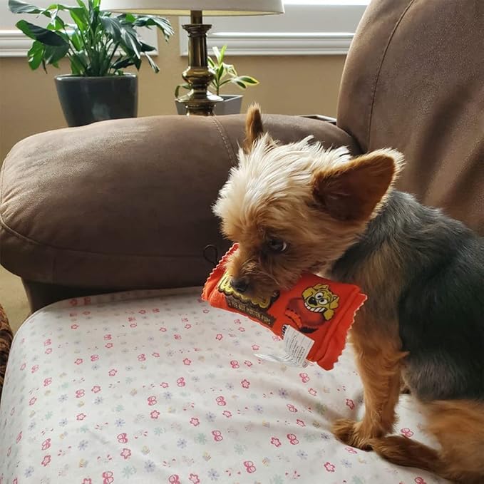 Huxley & Kent Funny Dog Toy w/Squeaker – Power Plush Squeaky Dog Toys for Small, Medium & Large Dogs – Soft Stuffed Animal for Indoor Play & Fetch - Roscos, Large