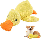 Quack-Quack Duck Dog Toy,Durable Plush Chew Toy with Sounds,Stuffed Plush Calming Duck Dog Toy for Indoor Puppies and Senior Pups (Yellow, Large)