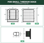 FXW Rollick Dog Playpen with Anchor Kit (Pack of 4) – 32 Inch 16-Panel Dog Pen for Medium & Large Dogs, Stable & Safe Indoor/Outdoor Play│Patented