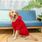 KOOLTAIL Basic Dog Hoodie - Soft and Warm Dog Hoodie Sweater with Leash Hole and Pocket, Dog Winter Coat, Cold Weather Clothes Sweatshirt for Small Medium Large Dogs Puppy Cat Boys Girls Red XXL