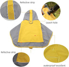 Dogs Packable Lightweight Raincoat: Pet Dog Hood Waterproof Coats Yellow Size 12