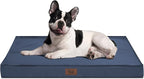 Outdoor Waterproof Dog Bed, Dog Bed for Medium Dogs, Orthopedic Egg Foam Pet Bed with Washable and Removable Oxford Cooling Cover, Navy