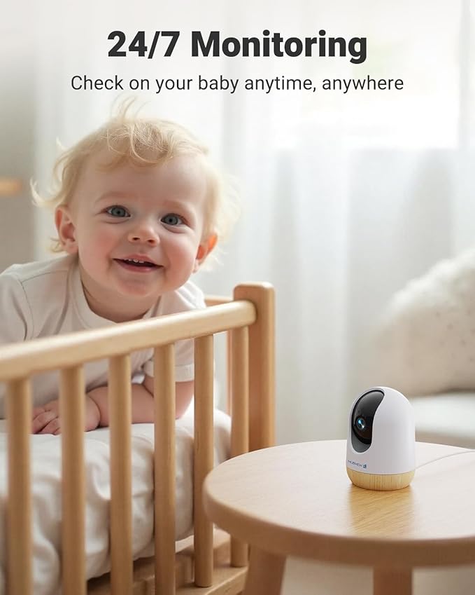 MUBVIEW 5MP Indoor Security Camera, 5/2.4G WiFi Cameras for Home Security, Pet/Dog/Baby Camera with Phone app, Plug-in, 2-Way Audio, Night Vision, Motion Detection, Auto Tracking, 4-Pack