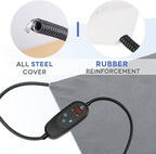 Pet Heating Pad Temperature Adjustment Dog Heating Pad Anti-bite Puppy Heating Pad with Timer Cat Heating Pad Indoor Waterproof Pet Warming Pad Electric Heated Bed Mat Dog