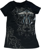 Women Y2K Graphic T-Shirts Summer Short Sleeve Punk Gothic Tee Tops Vintage 90s Aesthetic Emo Clothes Streetwear