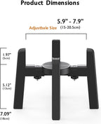 CZPET Dog Bowl Stand with Adjustable Width [Stand Only], Elevated Pet Water & Food Feeder for Medium Dogs, Stable and Anti-Slip Raised Bowl