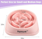 2 Pack Slow Feeder Dog Bowls for Healthy Eating, Non-Slip and Anti-Choking Design, Reduces Bloating & Overeating for Large Dogs, Easy to Clean