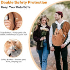 Dog Sling Carrier - Dog Sling for Small Dogs up to 10 lbs, Dog Carrier Sling with Adjustable Safety Strap & Buckle,Portable Dog Slings for Travel, Hands Free Cat Sling (Khaki)