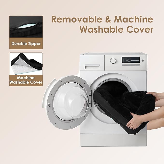 EHEYCIGA Memory Foam Dog Bed for Medium Size, Orthopedic Dog Sofa with Sides and Waterproof Liner, Washable Bolster Pet Couch with Removable Cover, 30x20x6.5 Inch, Black