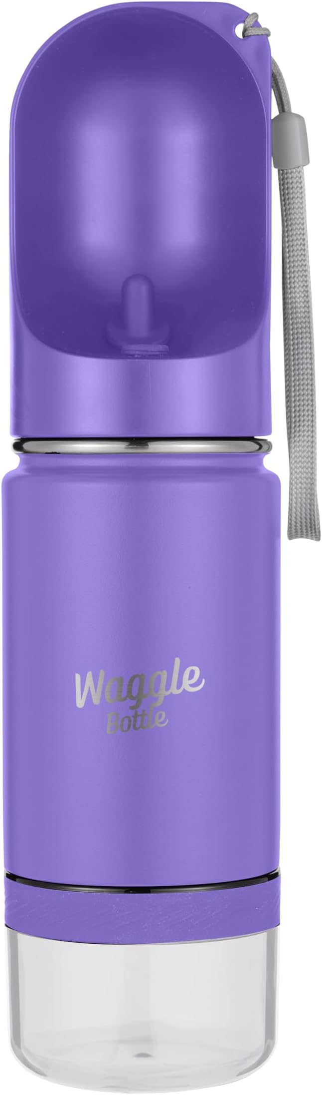 Stainless Steel Dog Travel Water Bottle, Vacuum Insulated Portable Dog Water Dispenser, Drink Cup and Snack Container On The Go, Outdoor Walking, Hiking, Travel (Lavender)