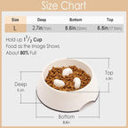 Super Design Slow Feeder Dog Bowl, 1.5 Cup, Nonslip, Heat-Resistant, Suitable for Medium to Large Dogs