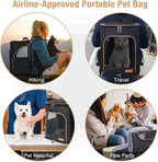 Lekereise Black Cat Backpack for Large Cats and Dogs Up to 20-25 Lbs Expandable Pet Carrier Backpack Dog Backpack with Safety Leash