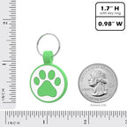 QR Code Cat Tag, Modifiable Pet Online Profile Page, Multiple Emergency Contact, Silent Silicone, Lightweight, No Jinging, Collar Accessories, QR Cat ID Tag (Small Breeds - 1", Green)