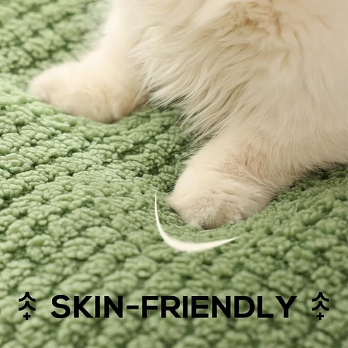 Cat Bed Ultra-Soft 2-in-1 Plush Cat Bed Indoor Cat House Bed Pad with Removable Cushion - Relieves Muscle, Joint Pressure for Ultimate Pet Comfort, Anti-Slip Design, Washable (Medium)